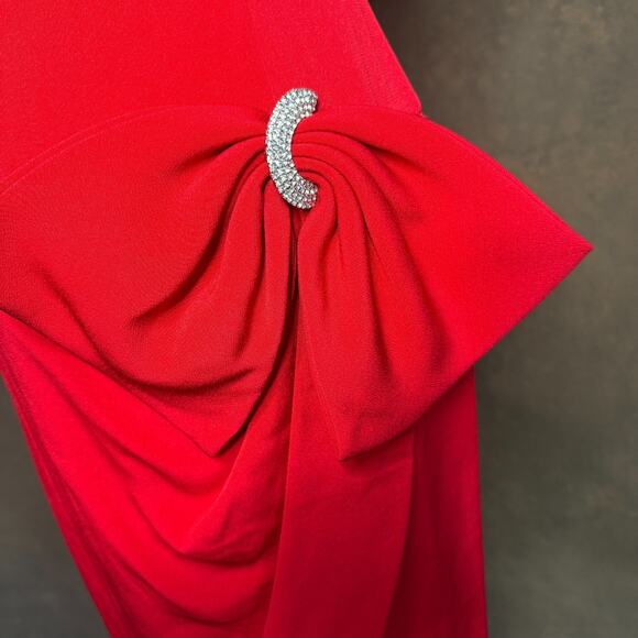 Morton Myles Red Bow Cocktail Dress 6 | Vintage 80s, Glam, Old Money - Picture 2 of 10